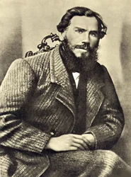 Self-Portrait of Leo Tolstoy (1828-1910) at Yasnaya Polyana (Russia). Photograph