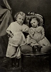 Lenin at the age of four and his sister Olga, Simbirsk