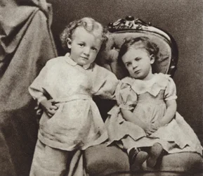 Lenin at the age of four and his sister Olga, Simbirsk, 1874