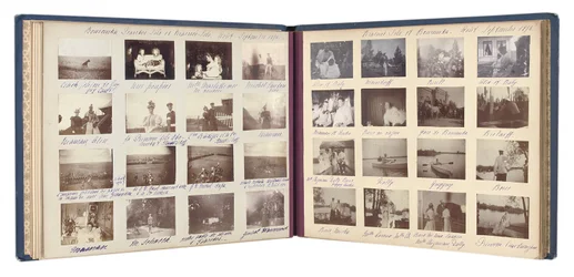 The Russian Imperial Family, page from an album of photographs, c.1897-99