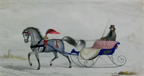 Horse Drawn Sleigh (digital detail)
