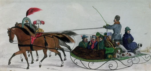 Horse Drawn Sleigh (digital detail)