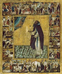 Saint Barlaam of Khutyn with Scenes from His Life