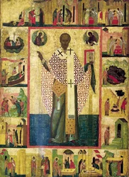 Saint Nicholas of Zaraisk with Scenes from His Life