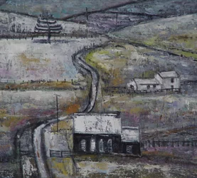Winter Scene with Chapel (detail)