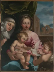 Virgin and Child with the Young Saint John the Baptist and Saint Catherine of Siena