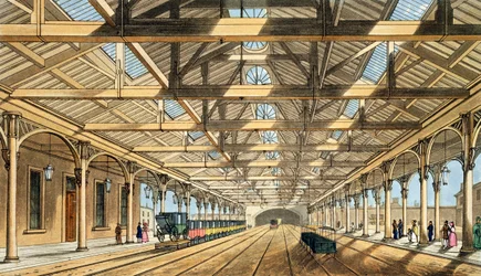 New Station, Lime Street, Entrance to the Tunnel and Booking Offices, from 