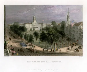The Park and City Hall, New York, USA