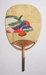Fan with Akikonomu Chūgū from The Maiden Chapter of the Tale of Genji