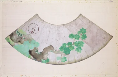 Fan with Maple Design