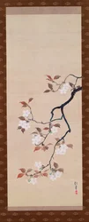 Hanging Scroll Depicting Cherry Blossoms, from A Triptych of the Three Seasons, Japanese, early 19th century
