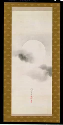 Hanging Scroll Depicting The Autumnal Moon, from A Triptych of the Three Seasons