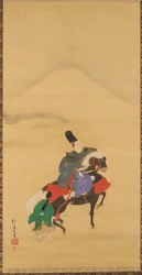 Narihira Riding Below Fuji