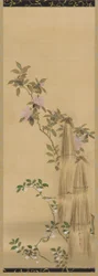 Pink and White Flowers and Straw Coverings, Edo Period, 1761-1828