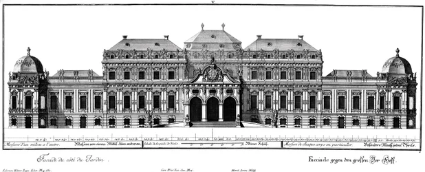 Elevation of the Ehrenhof Facade