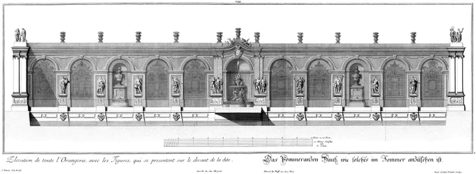 Elevation of the Orangery in Summer Condition