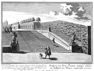 Prospect of the Western Staircase with Access Ramp