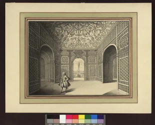 Lower Belvedere, Interior of the Central Pavilion in the Chamber Garden (Preparatory Drawing for the Copper Engraving Engraved by Johann Jakob Grasmann)