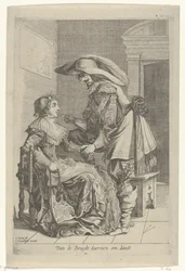 Man Offering a Woman a Coin (Dats de Bruydt daermen om danst)