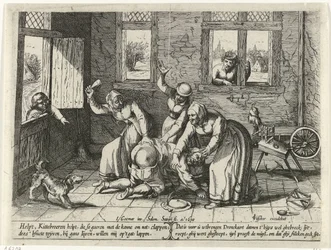 Man Beaten by Three Women