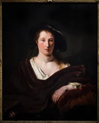 Woman in masquerade costume or Semiramis