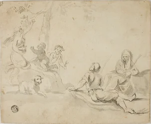 Apple Harvesters and Resting Shepherds