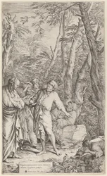 Diogenes Casting Away His Bowl