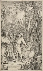 Diogenes Casting Away His Bowl