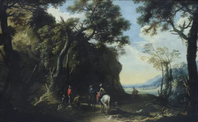 Landscape with Travellers Asking the Way, c.1641