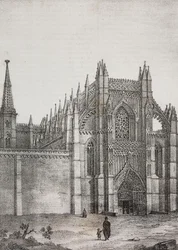 Batalha Monastery, Portugal (lithograph)