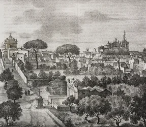 East view of Mesagne, Apulia, Italy