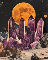 Cosmic Crystal Moon