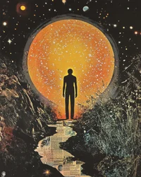 Figure Before Cosmic Portal
