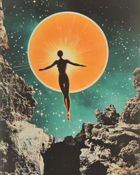 Floating Cosmic Woman