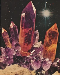 Glowing Crystal Cosmos