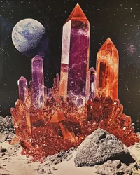 Glowing Crystal Moonscape