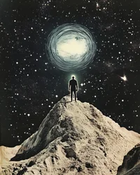 Man Under Cosmic Light