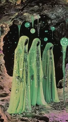 Mystical Green Figures