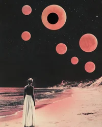 Pink Beach Cosmic Dream