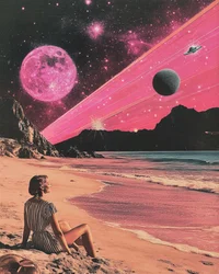 Pink Cosmic Beach