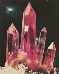 Pink Cosmic Crystals