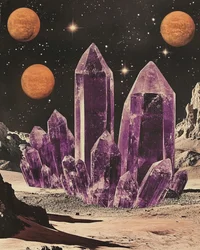 Purple Crystal Planet