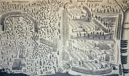 The Battle of Lake George in which Sir William Johnson was wounded