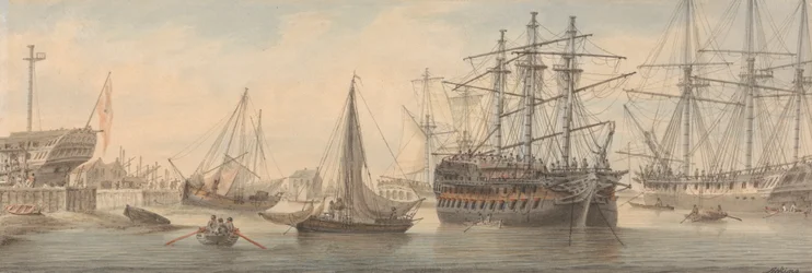Men-of-War and Other Shipping on the Thames
