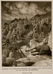 General Ian Hamilton thanking the Gordons for their attack at the battle of Doornkop