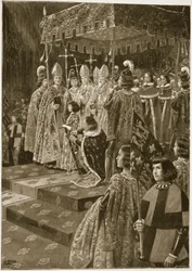The Presenting of the Spurs and Sword at the Coronation of Henry VI on St. Leonard