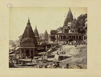 Benares; “Vishnu Pud” and Other Temples near the Burning Ghat