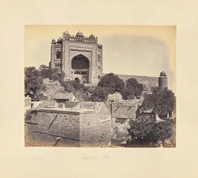 Fatehpur Sikri; The Great Gate, from the Village