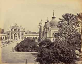Lucknow; The Gate and Garden of the Hooseinabad Imambara