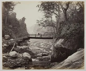 Untitled [Footbridge Over a River], c. 1865